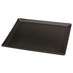 Glamour Line Rectangular Leatherette Tray, Black